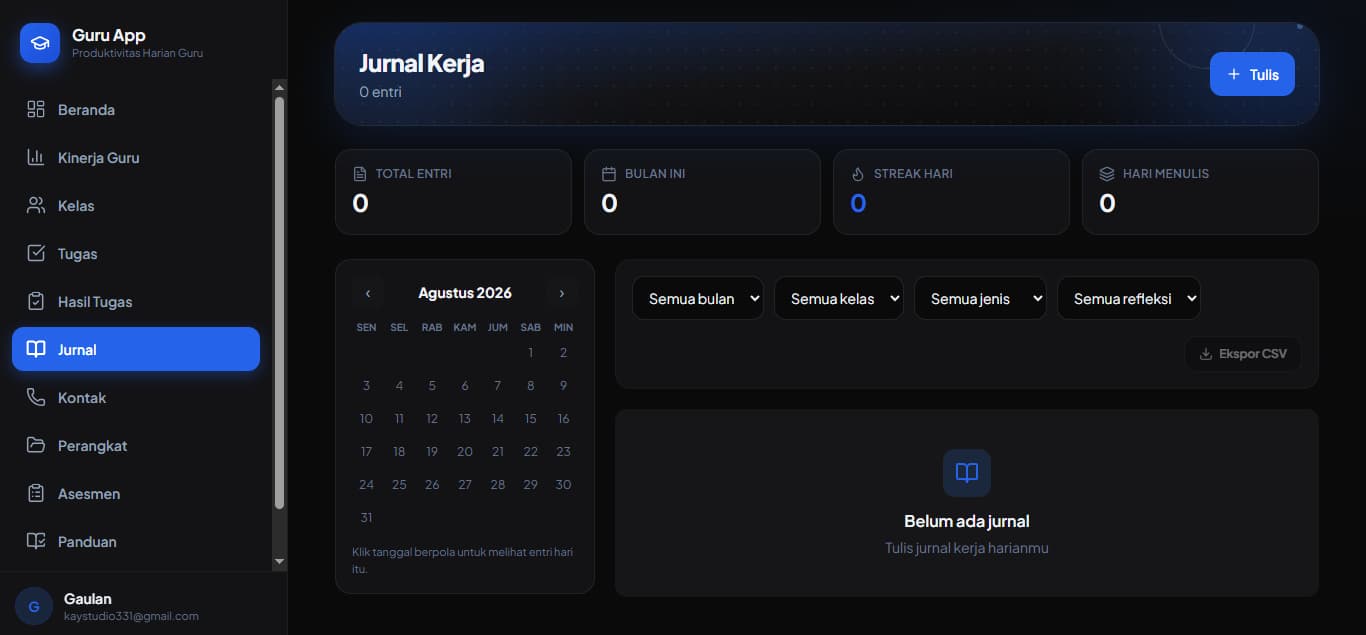 Jurnal Kerja Guru