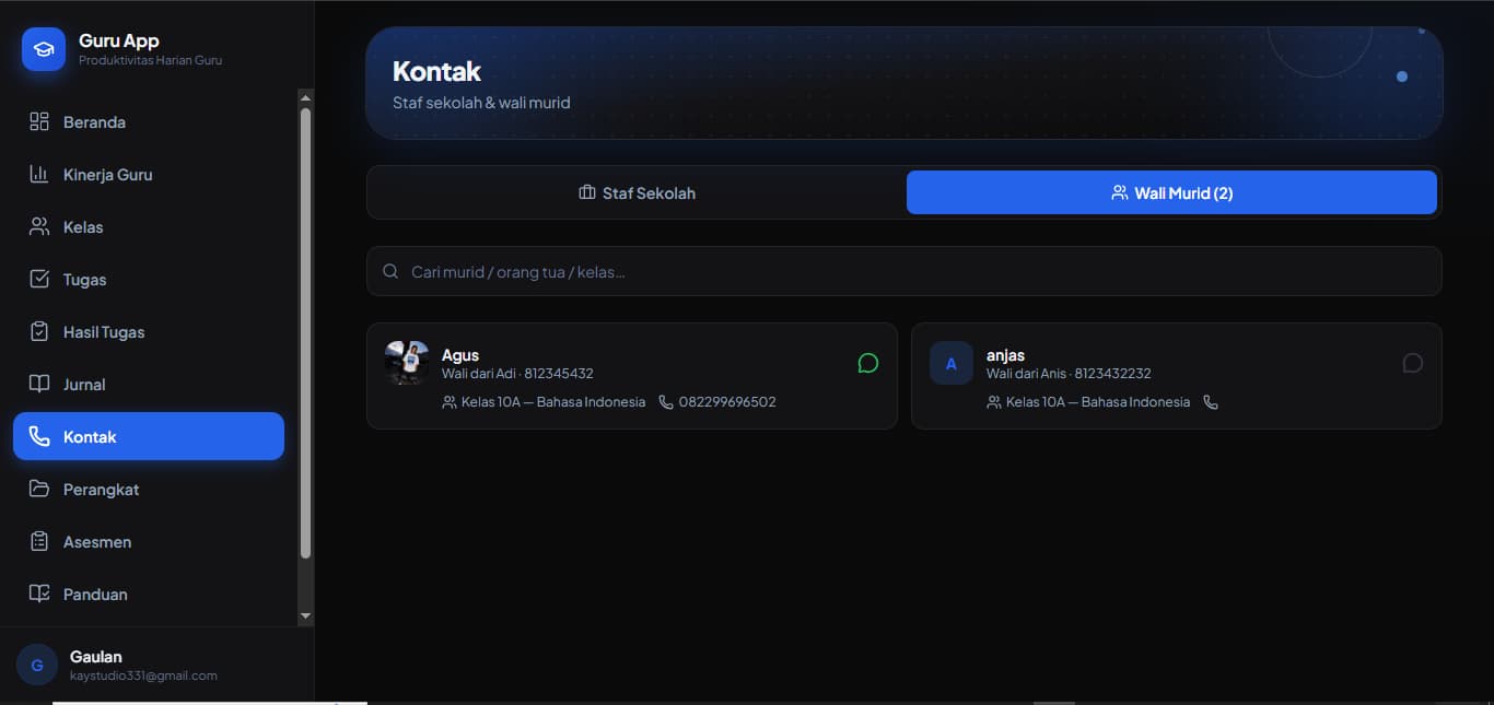 Kontak & Komunikasi